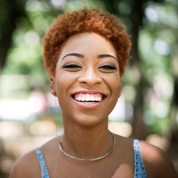 young woman smiling